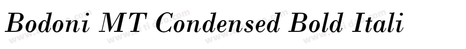 Bodoni MT Condensed Bold Italic字体转换